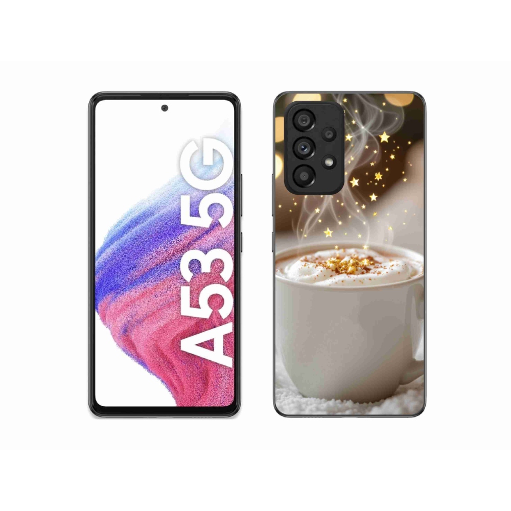 Gélový kryt mmCase na Samsung Galaxy A53 - vianočný horúci nápoj