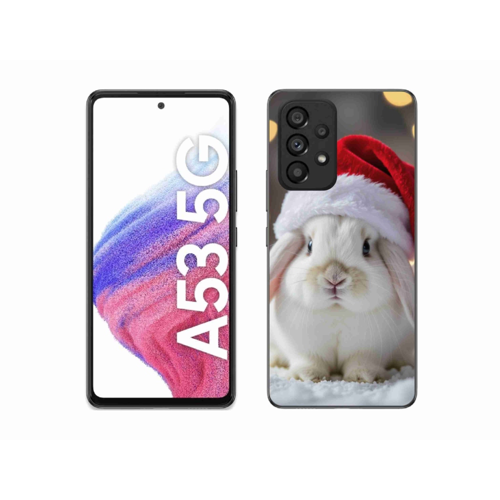 Gélový kryt mmCase na Samsung Galaxy A53 - vianočný králik