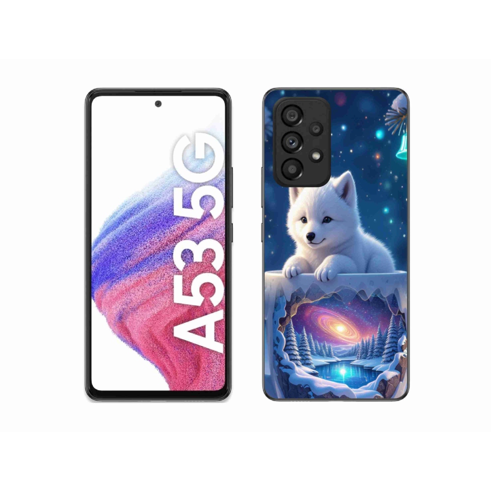 Gélový kryt mmCase na Samsung Galaxy A53 - vianočné šteňa