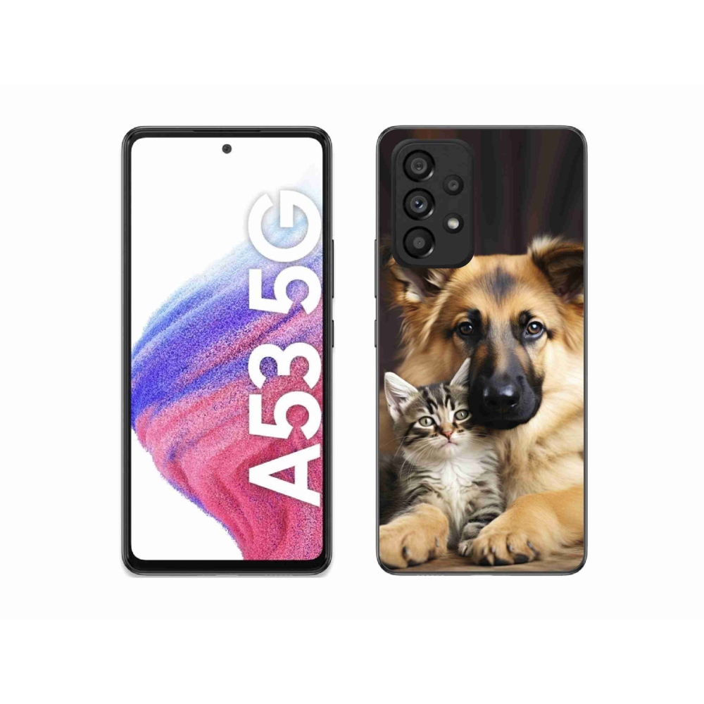 Gélový kryt mmCase na Samsung Galaxy A53 - zvieracie priateľstvo