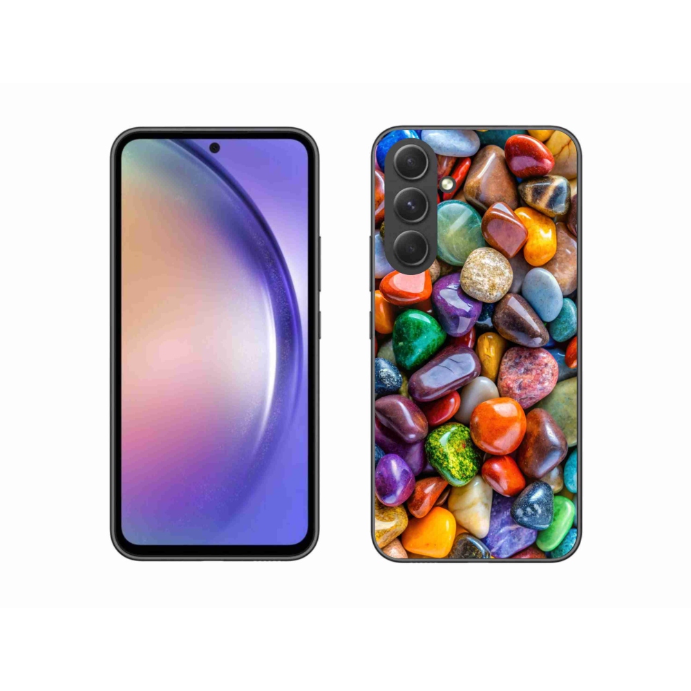 Gélový kryt mmCase na Samsung Galaxy A54 5G - farebné kamienky