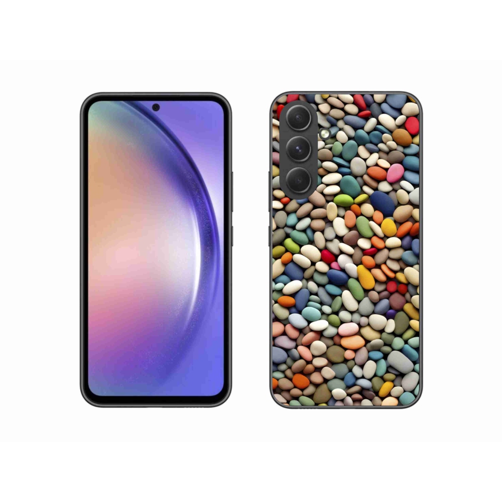 Gélový kryt mmCase na Samsung Galaxy A54 5G - farebné kamienky 2