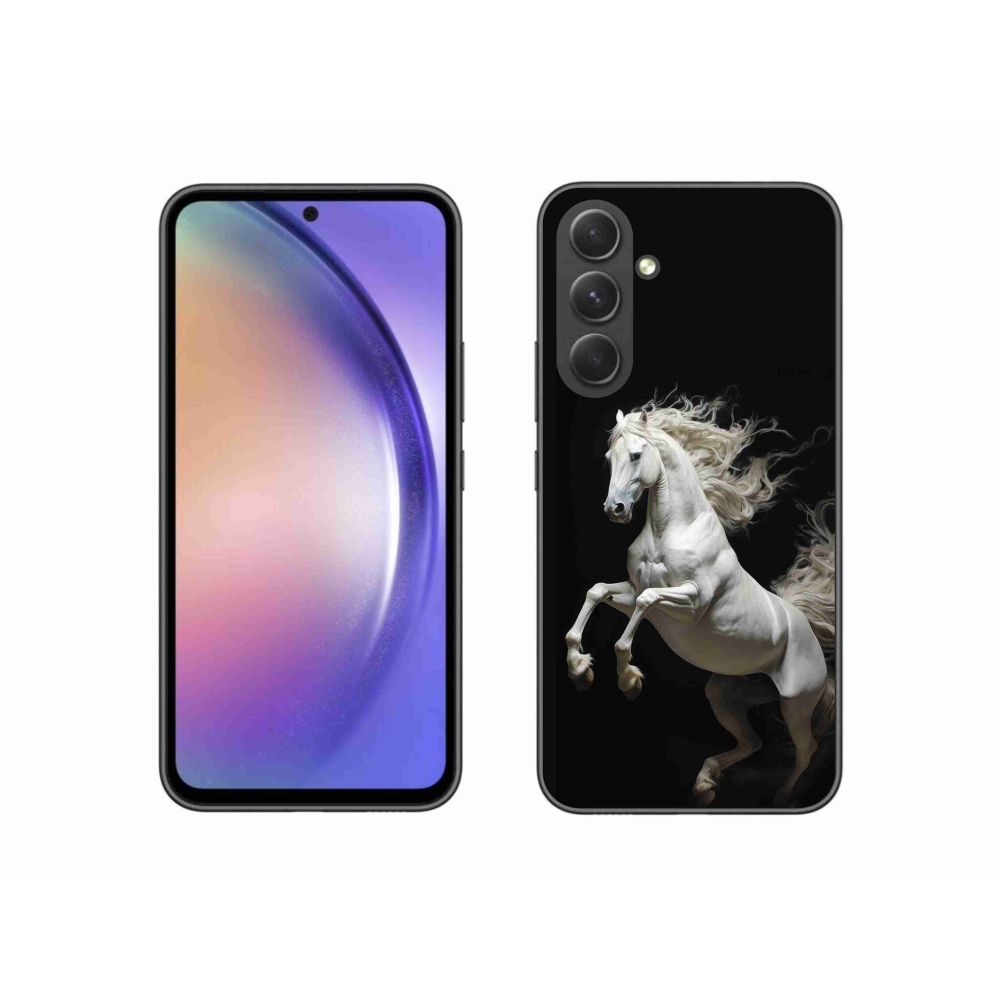 Gélový kryt mmCase na Samsung Galaxy A54 5G - biely kôň 4