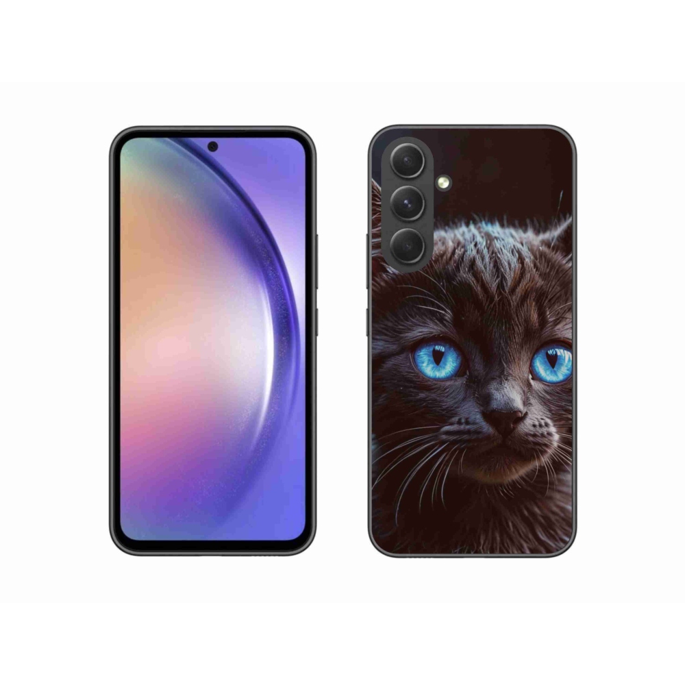 Gélový kryt mmCase na Samsung Galaxy A54 5G - čierne mačiatko 2