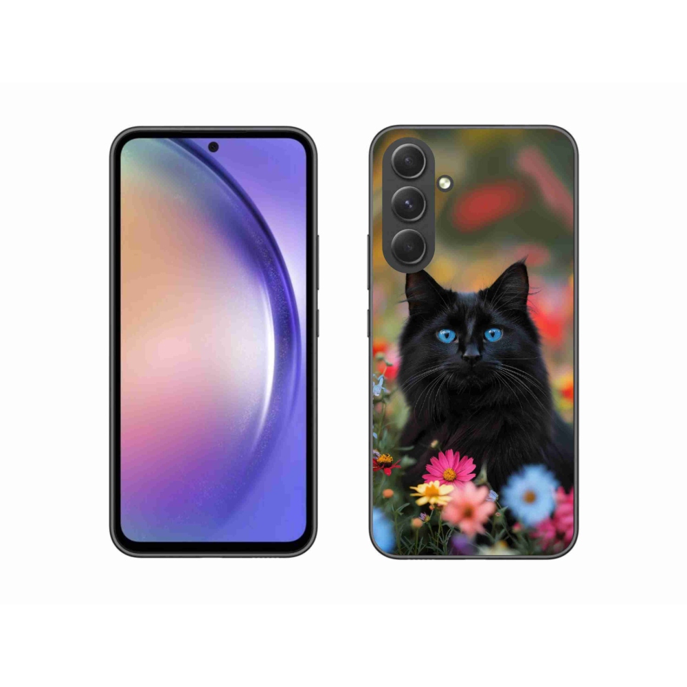 Gélový kryt mmCase na Samsung Galaxy A54 5G - čierne mačiatko 4