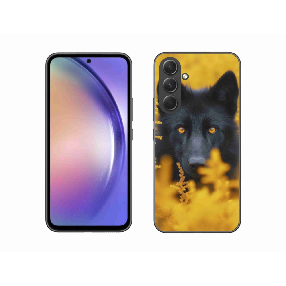 Gélový kryt mmCase na Samsung Galaxy A54 5G - čierny vlk 2