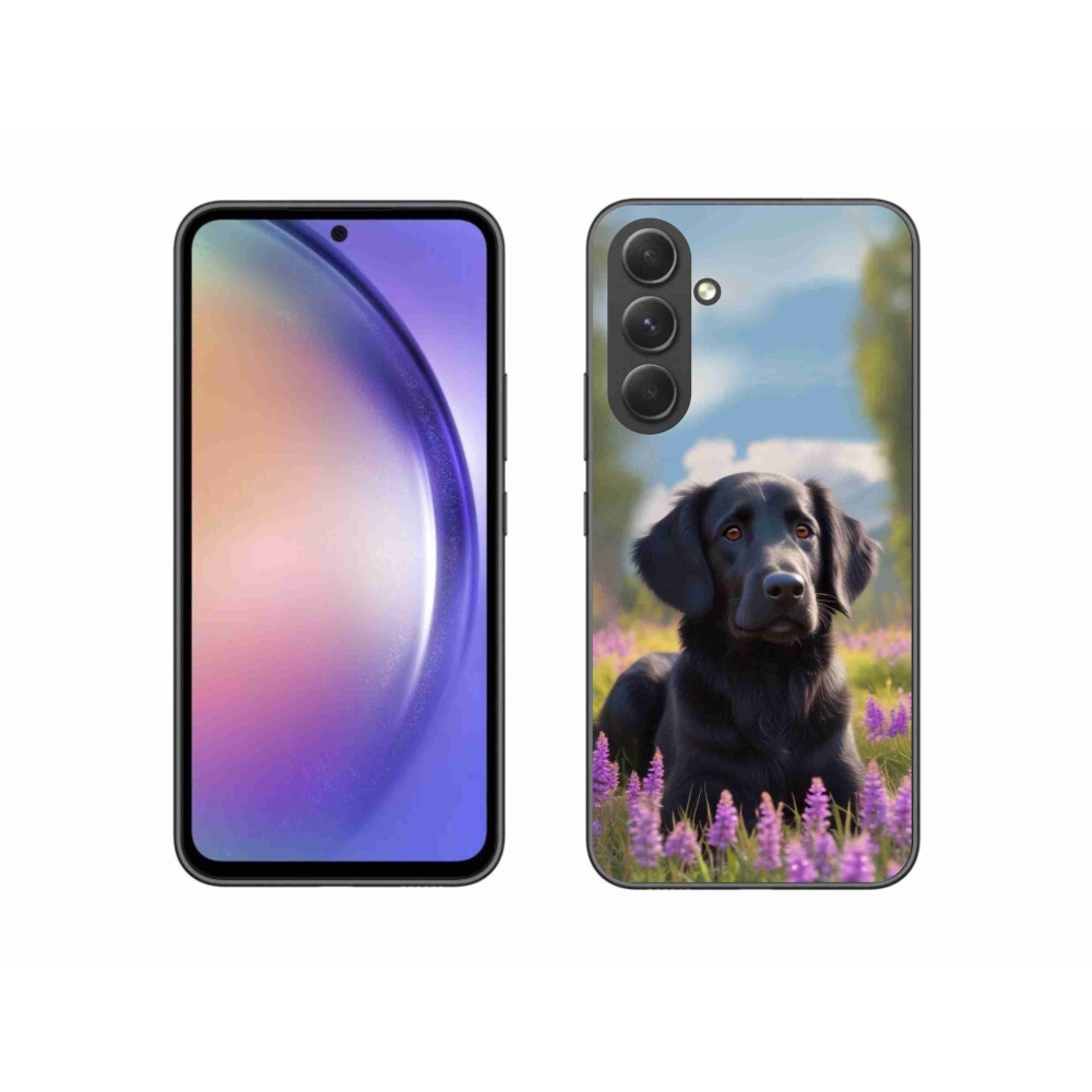 Gélový kryt mmCase na Samsung Galaxy A54 5G - elegantný čierny retriever