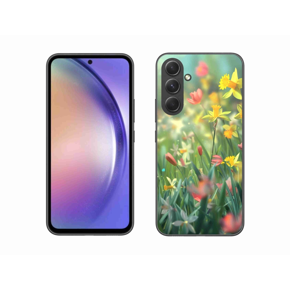 Gélový kryt mmCase na Samsung Galaxy A54 5G - jarné kvety