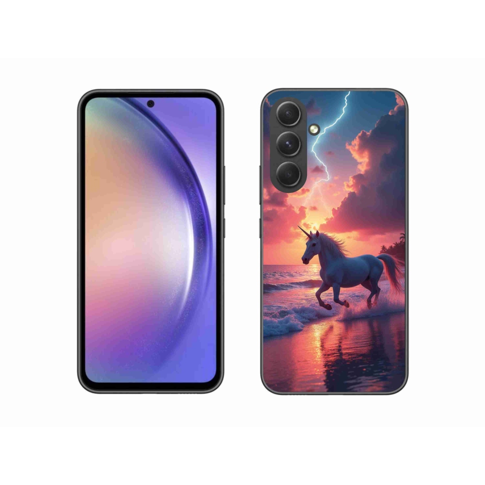 Gélový kryt mmCase na Samsung Galaxy A54 5G - jednorožec na pláži