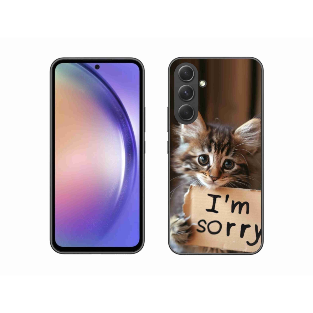 Gélový kryt mmCase na Samsung Galaxy A54 5G - mačacie ospravedlnenie