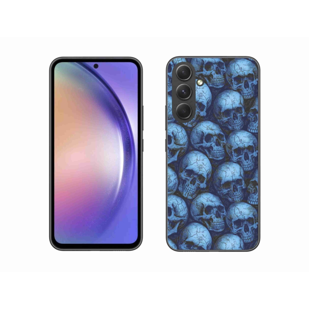 Gélový kryt mmCase na Samsung Galaxy A54 5G - lebky