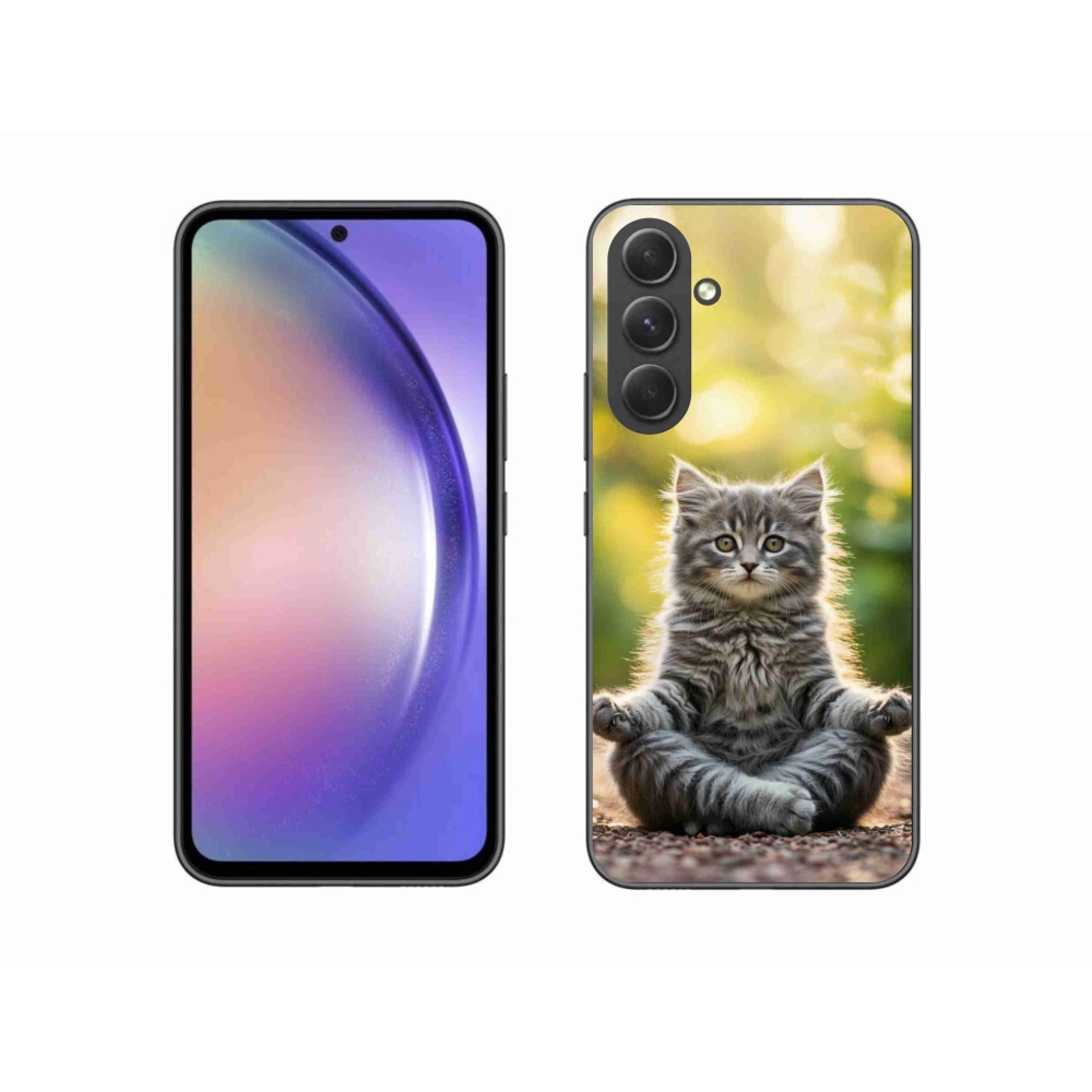 Gélový kryt mmCase na Samsung Galaxy A54 5G - meditujúce mačiatko