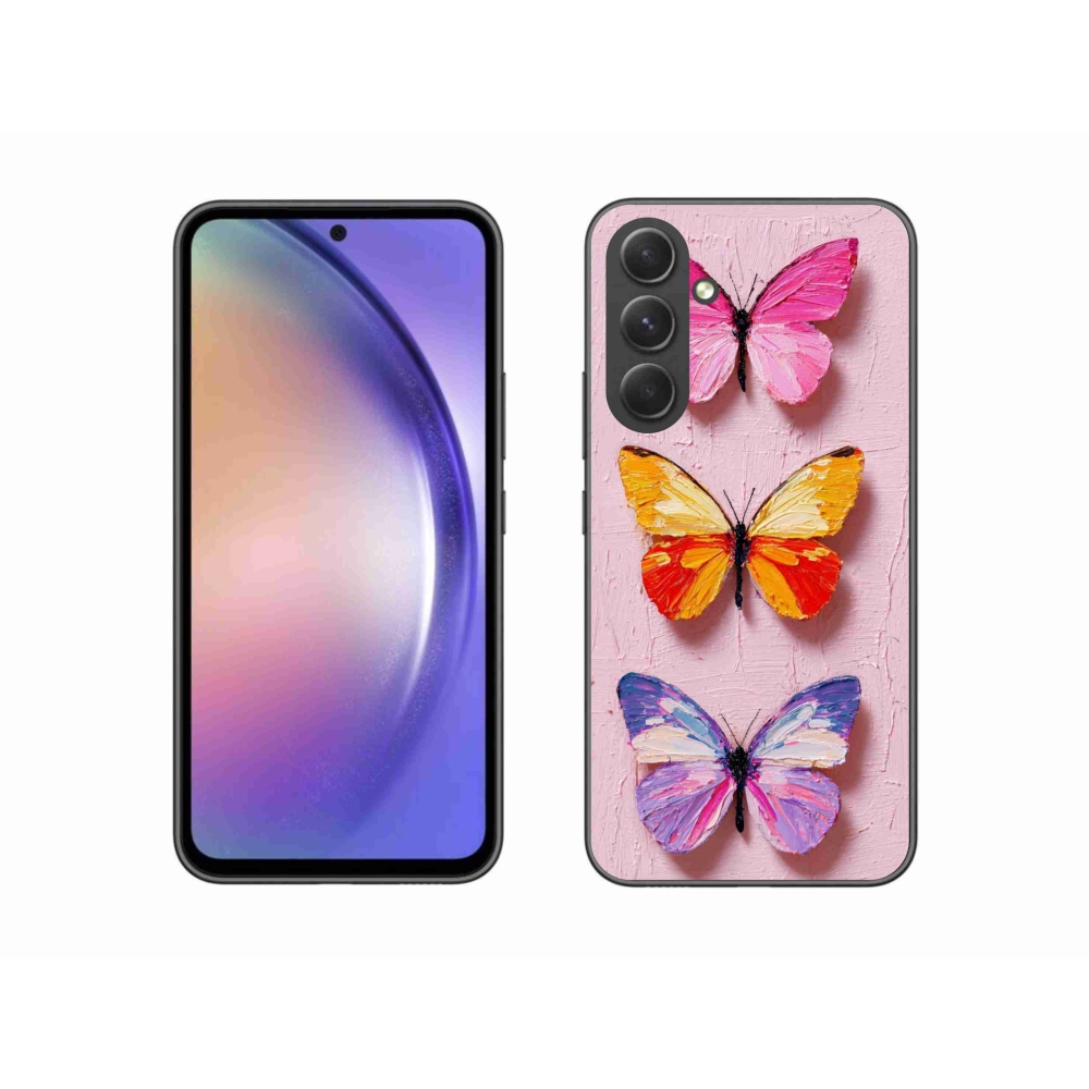 Gélový kryt mmCase na Samsung Galaxy A54 5G - motýlia trojica