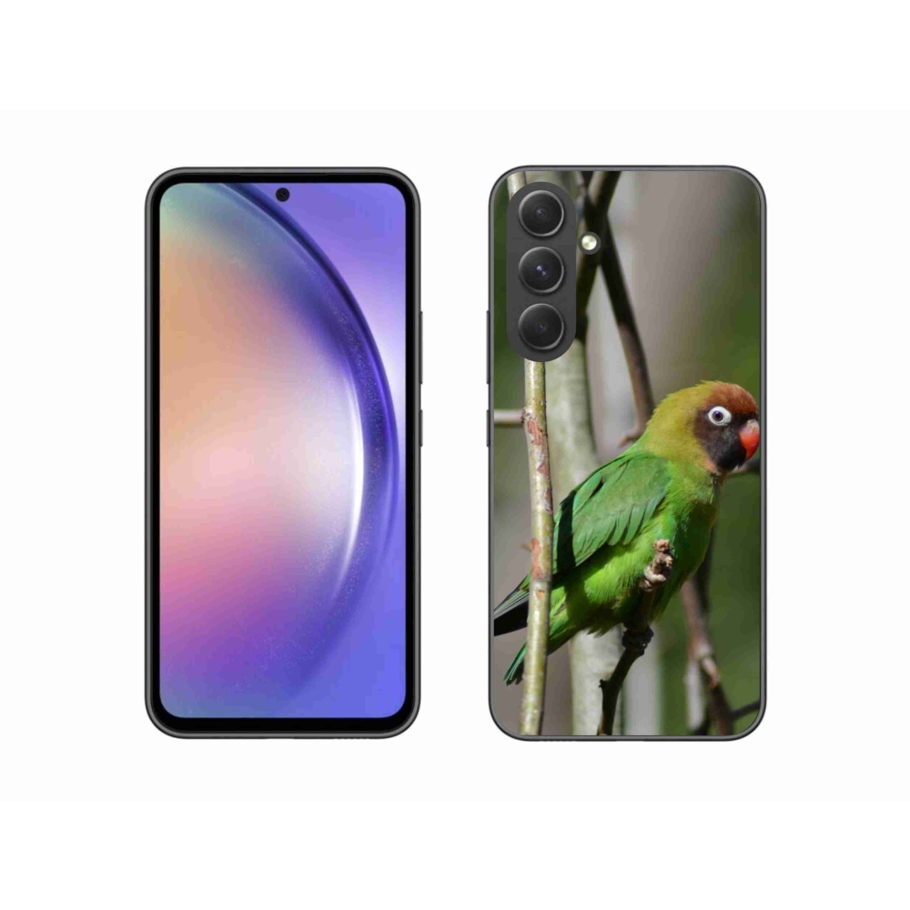 Gélový kryt mmCase na Samsung Galaxy A54 5G - papagáj agapornis