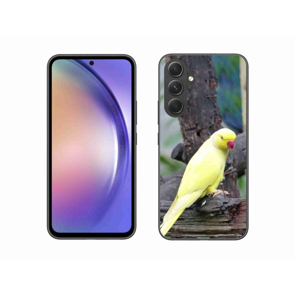 Gélový kryt mmCase na Samsung Galaxy A54 5G - papagáj alexander žltý