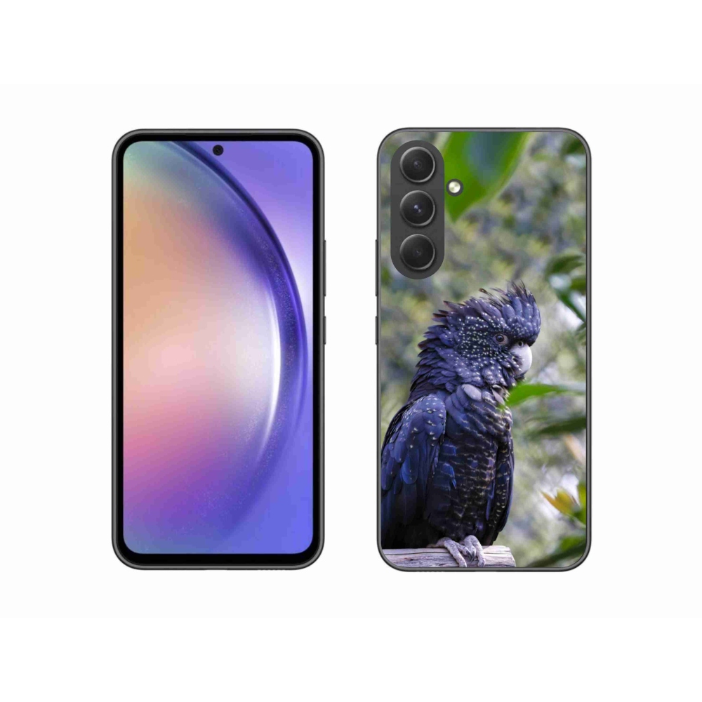 Gélový kryt mmCase na Samsung Galaxy A54 5G - papagáj kakadu čierny