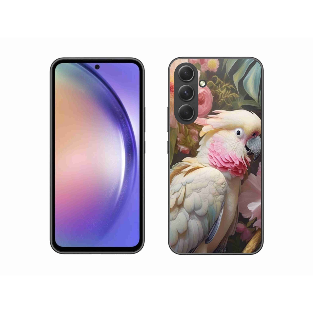 Gélový kryt mmCase na Samsung Galaxy A54 5G - papagáj kakadu ružový 2