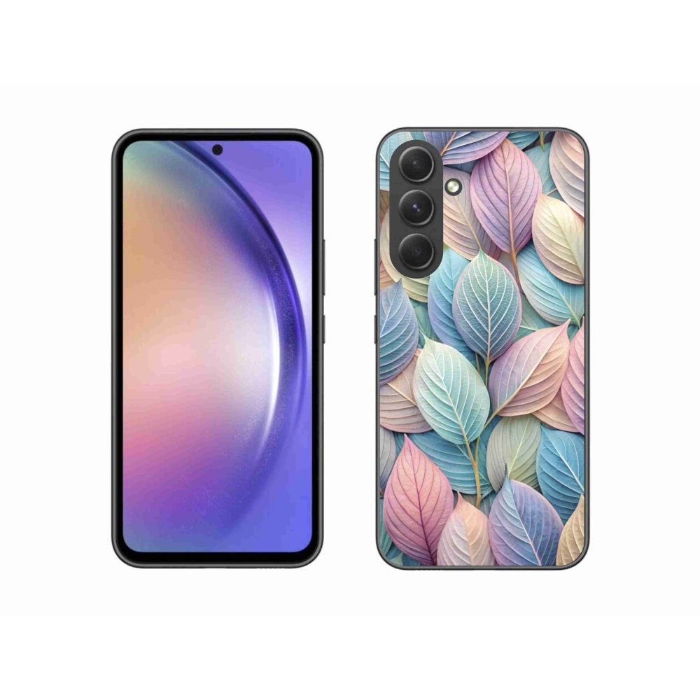 Gélový kryt mmCase na Samsung Galaxy A54 5G - pastelové listy