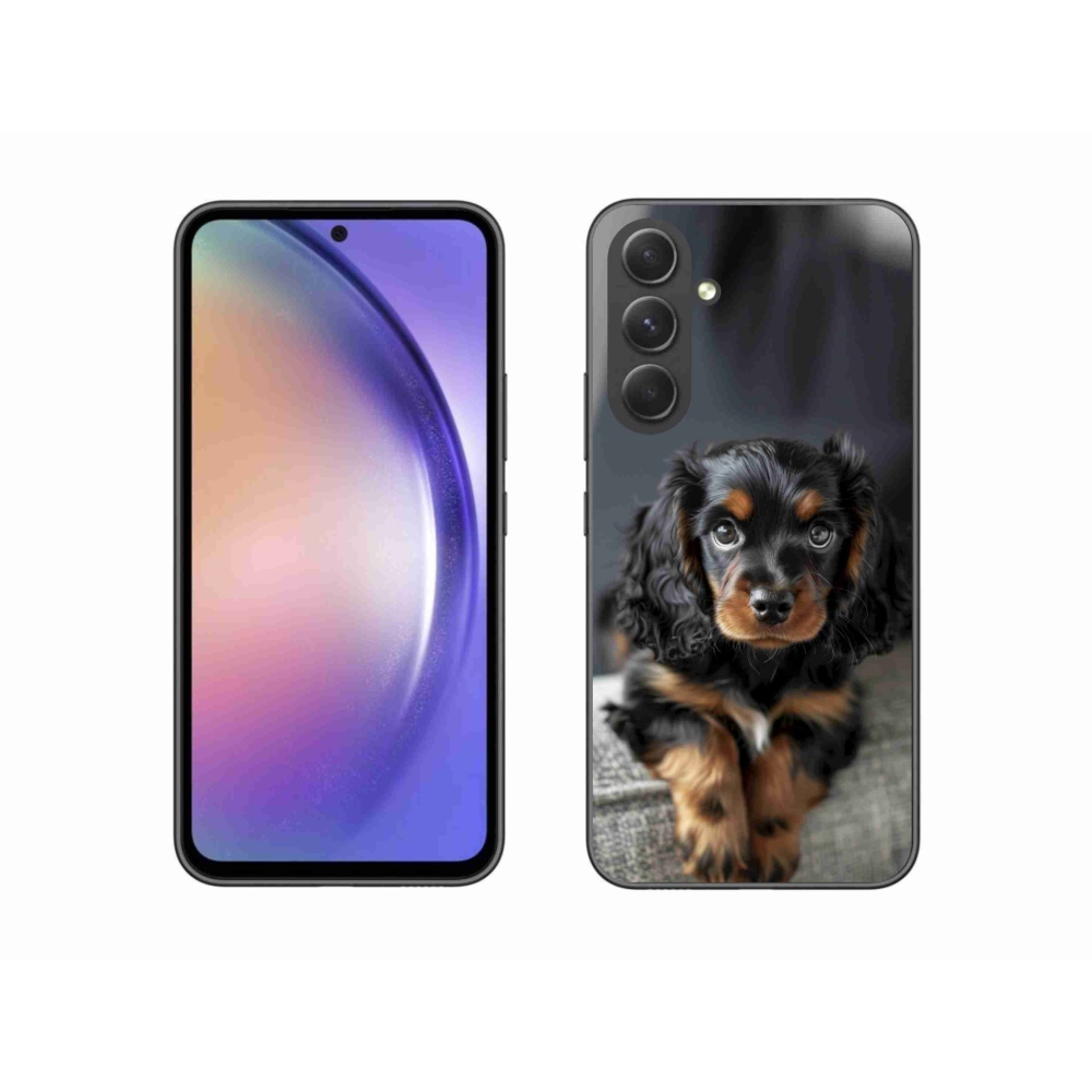 Gélový kryt mmCase na Samsung Galaxy A54 5G - roztomilý dlhosrstý jazvečík