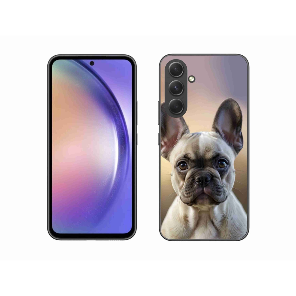 Gélový kryt mmCase na Samsung Galaxy A54 5G - roztomilý francúzsky buldoček