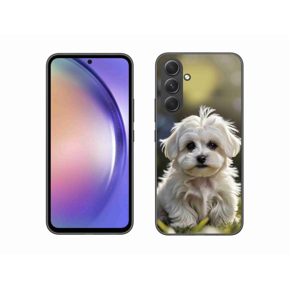 Gélový kryt mmCase na Samsung Galaxy A54 5G - roztomilý maltézsky psík