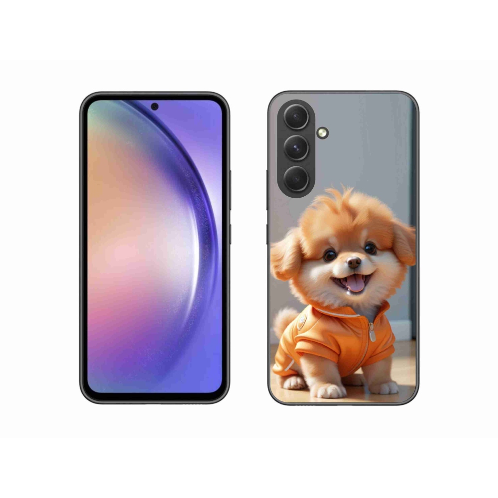 Gélový kryt mmCase na Samsung Galaxy A54 5G - roztomilý pomeranian v mikine