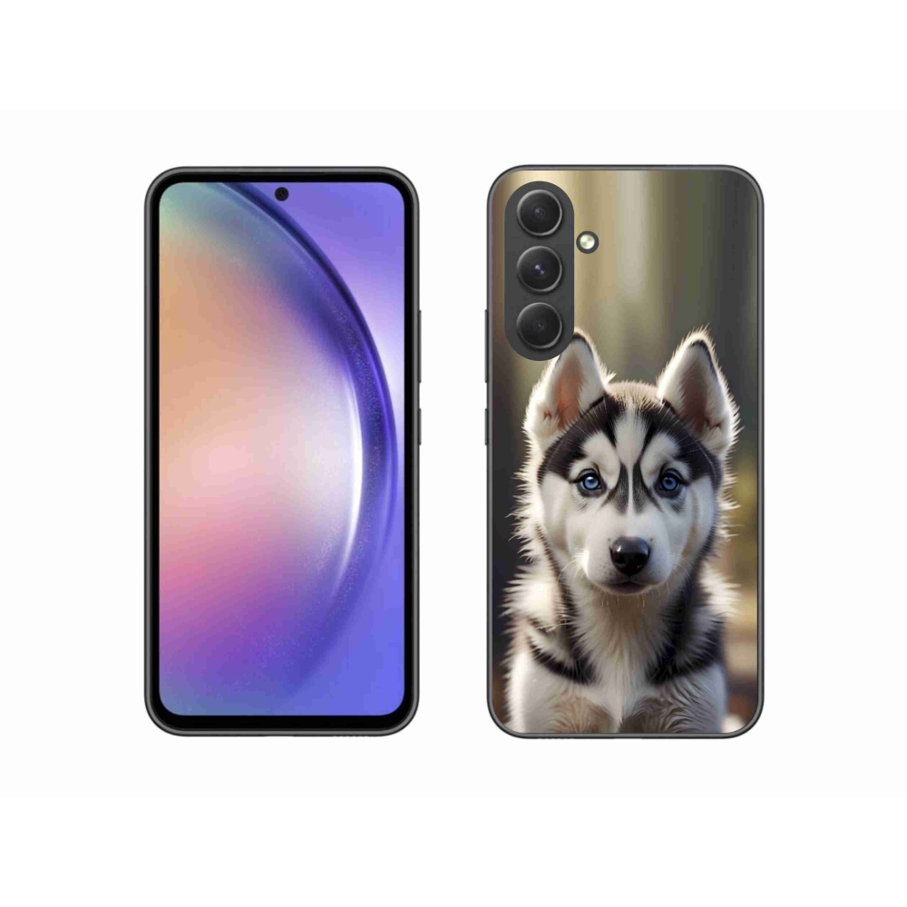 Gélový kryt mmCase na Samsung Galaxy A54 5G - roztomilý sibírsky husky