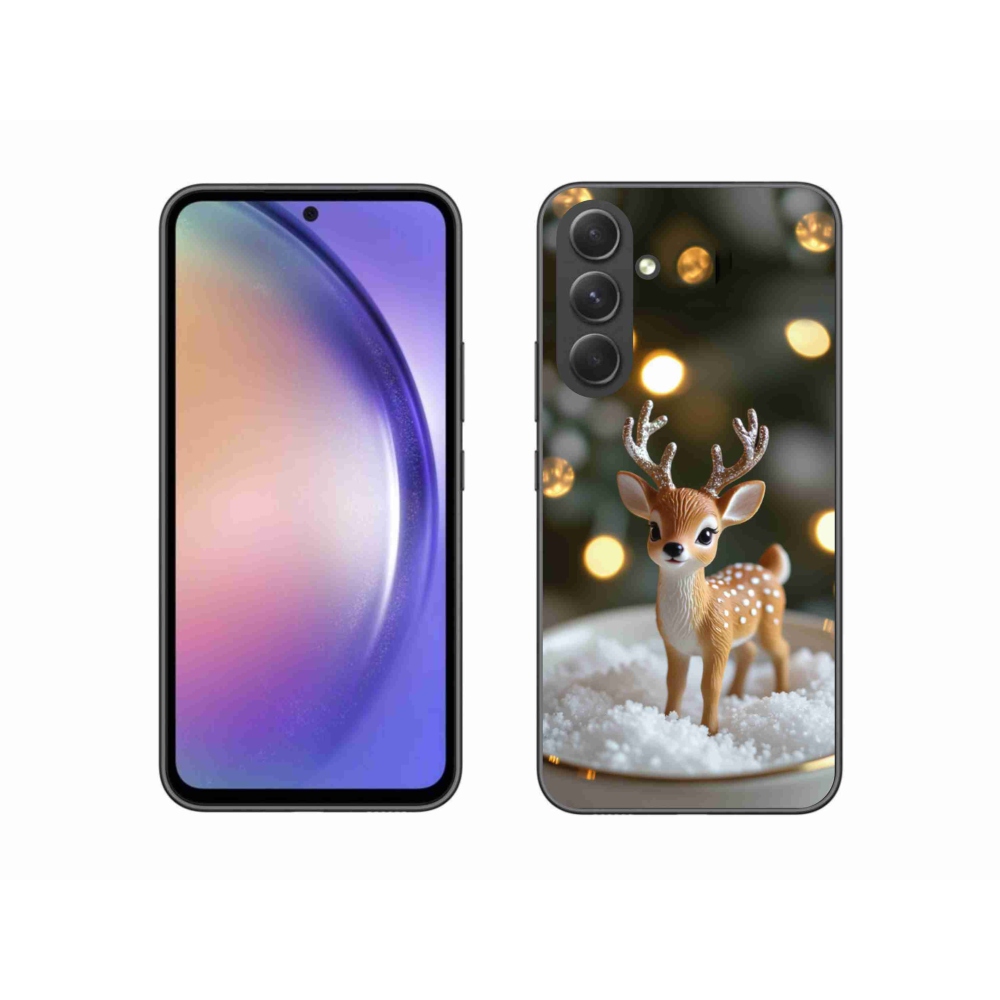 Gélový kryt mmCase na Samsung Galaxy A54 5G - roztomilý vianočný jeleň