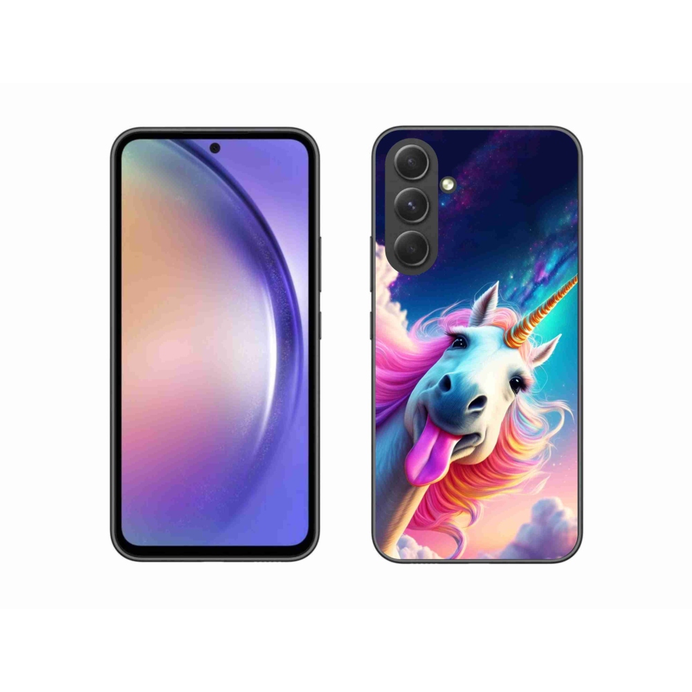 Gélový kryt mmCase na Samsung Galaxy A54 5G - šialený jednorožec