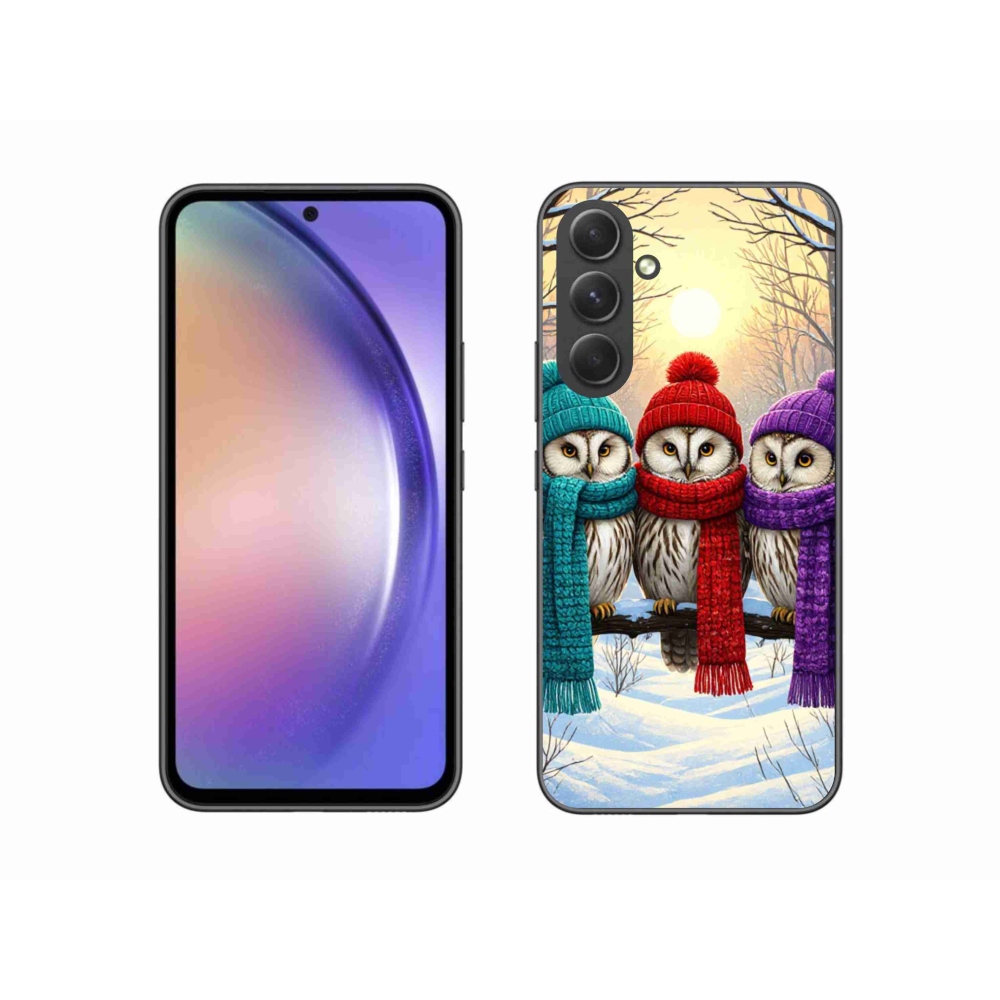 Gélový kryt mmCase na Samsung Galaxy A54 5G - soví priatelia