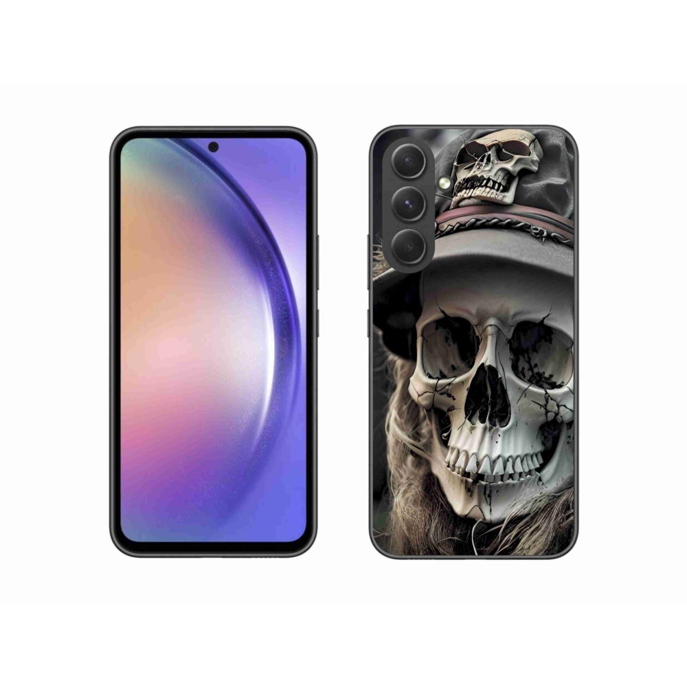 Gélový kryt mmCase na Samsung Galaxy A54 5G - temná lebka
