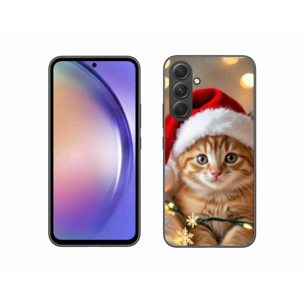 Gélový kryt mmCase na Samsung Galaxy A54 5G - vianočné mačiatko