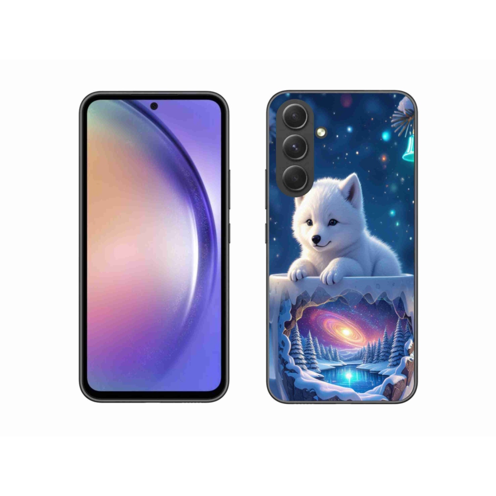 Gélový kryt mmCase na Samsung Galaxy A54 5G - vianočné šteňa