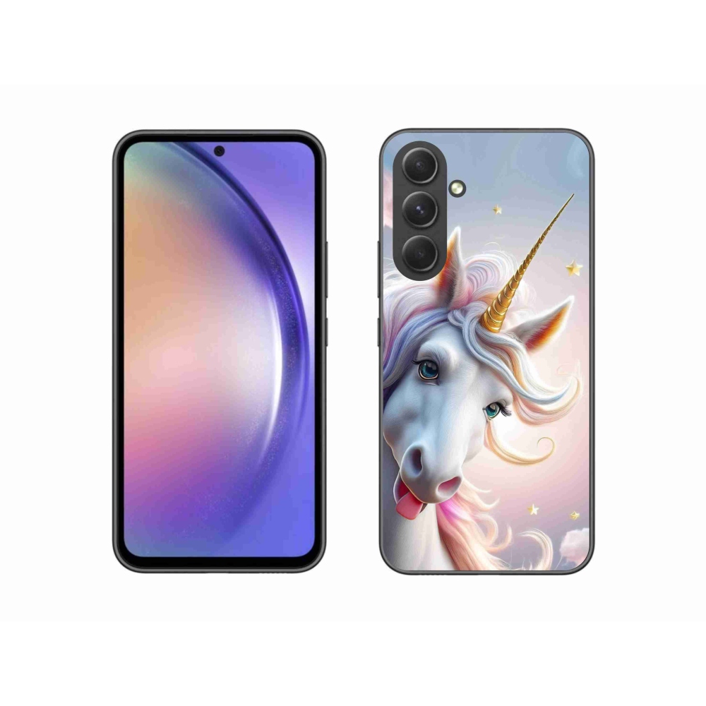 Gélový kryt mmCase na Samsung Galaxy A54 5G - veselý jednorožec