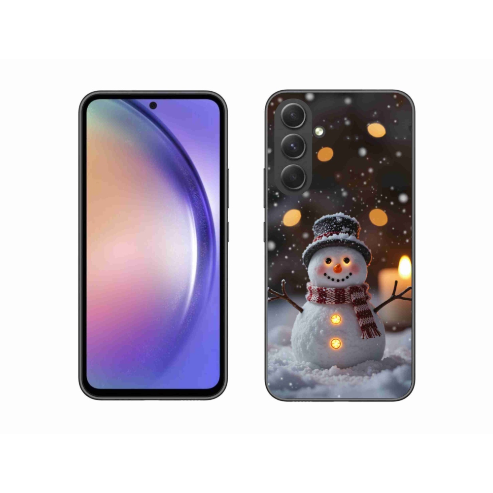 Gélový kryt mmCase na Samsung Galaxy A54 5G - veselý snehuliak