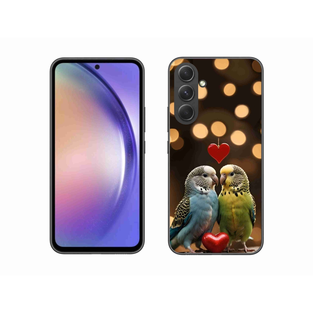 Gélový kryt mmCase na Samsung Galaxy A54 5G - zamilovaní papagáje