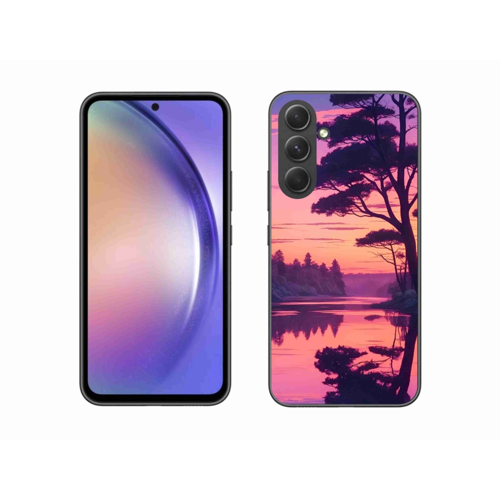 Gélový kryt mmCase na Samsung Galaxy A54 5G - západ slnka nad jazerom