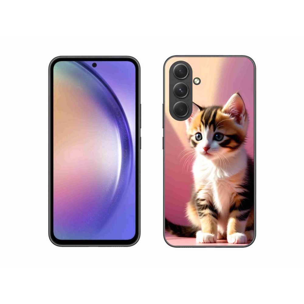 Gélový kryt mmCase na Samsung Galaxy A54 5G - zvedavé mačiatko 2