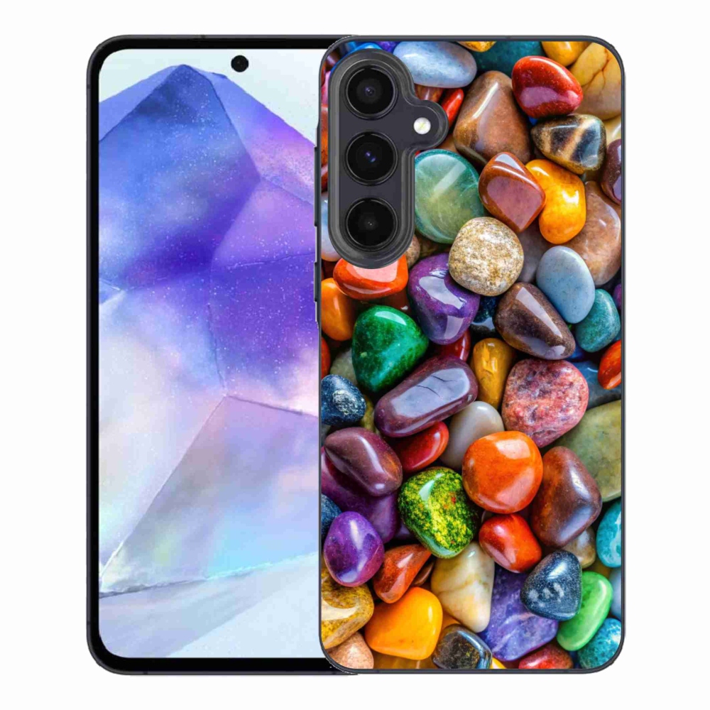 Gélový kryt mmCase na Samsung Galaxy A55 5G - farebné kamienky