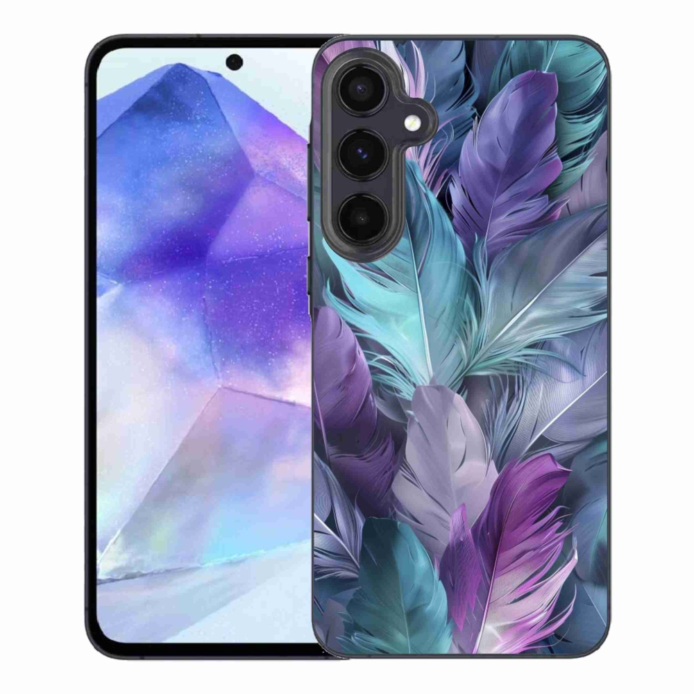 Gélový kryt mmCase na Samsung Galaxy A55 5G - farebné perie 2