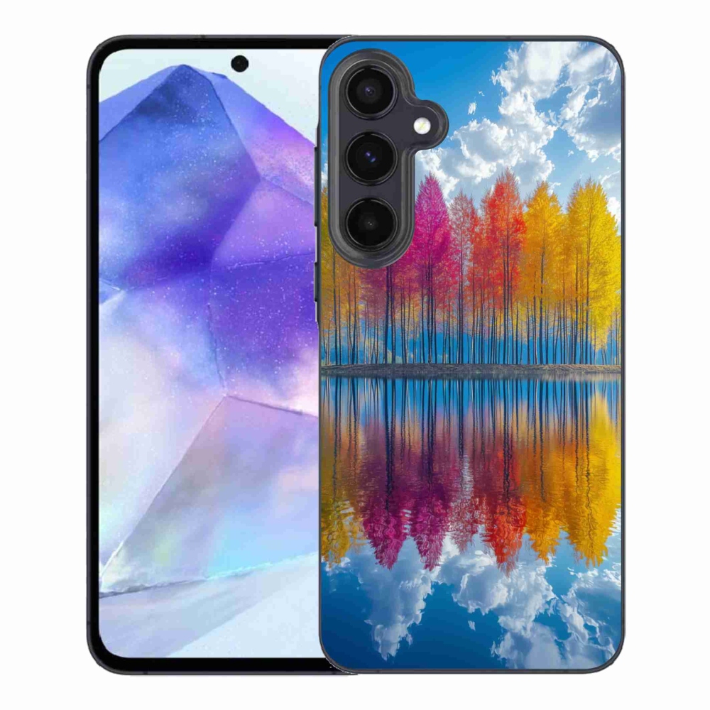 Gélový kryt mmCase na Samsung Galaxy A55 5G - farebné stromy