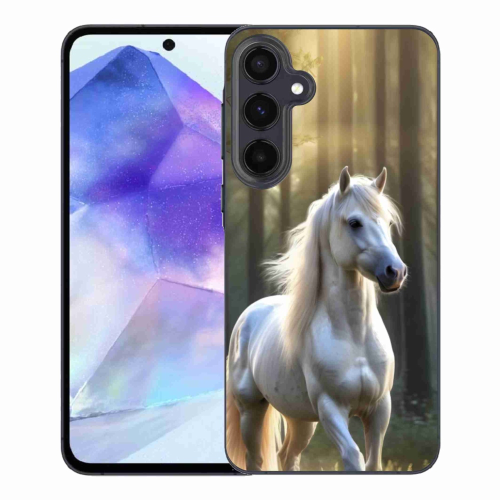 Gélový kryt mmCase na Samsung Galaxy A55 5G - biely kôň 3