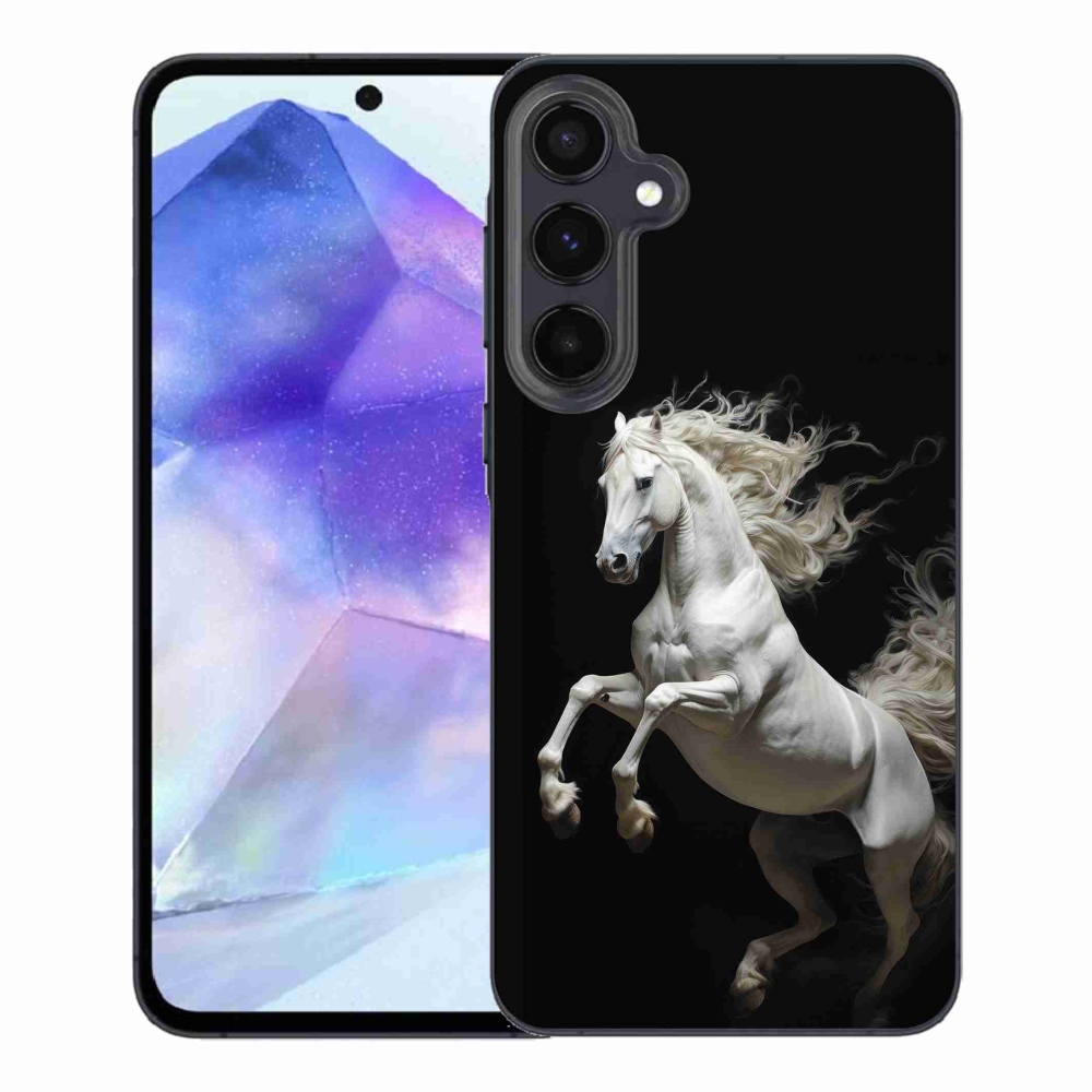 Gélový kryt mmCase na Samsung Galaxy A55 5G - biely kôň 4