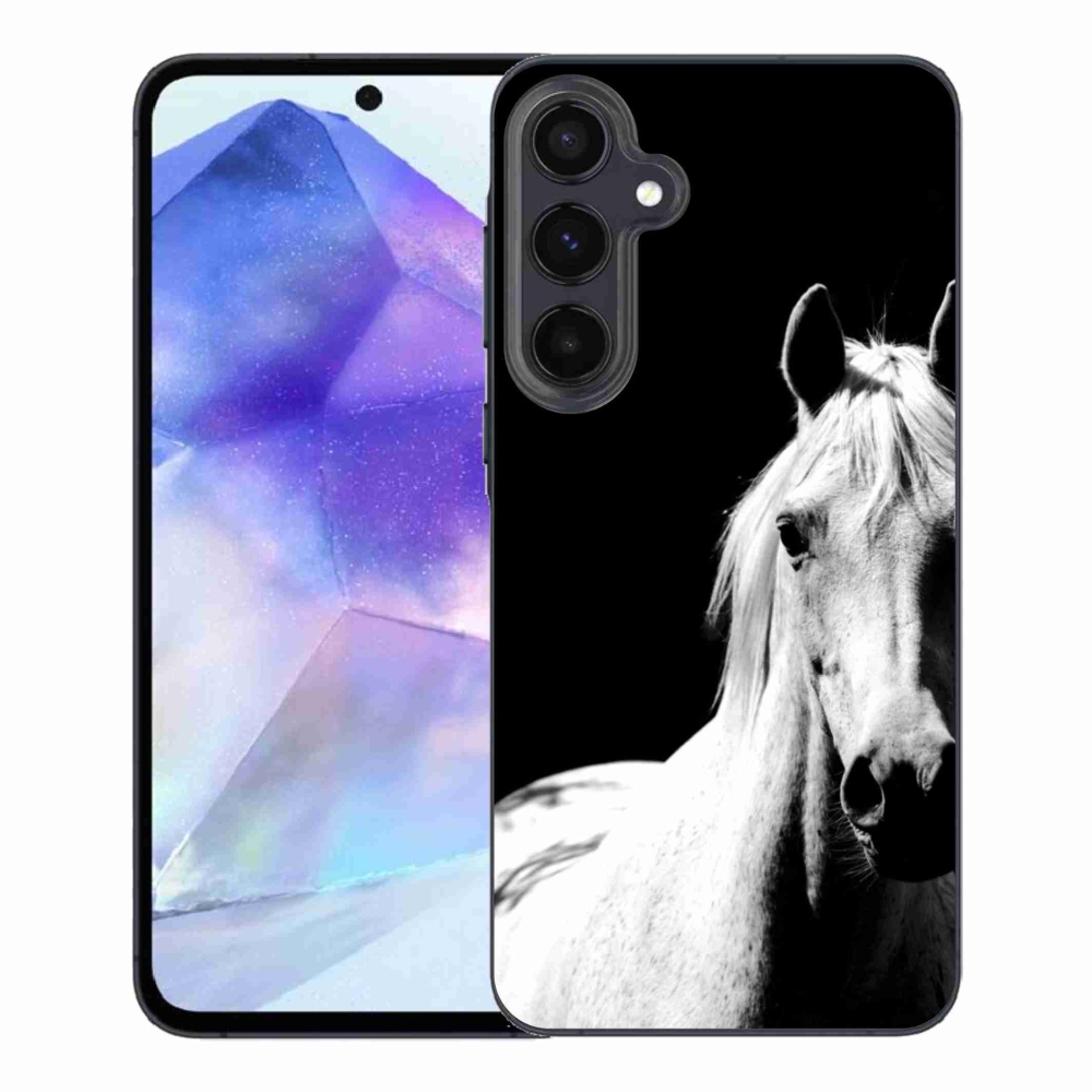 Gélový kryt mmCase na Samsung Galaxy A55 5G - biely kôň 5