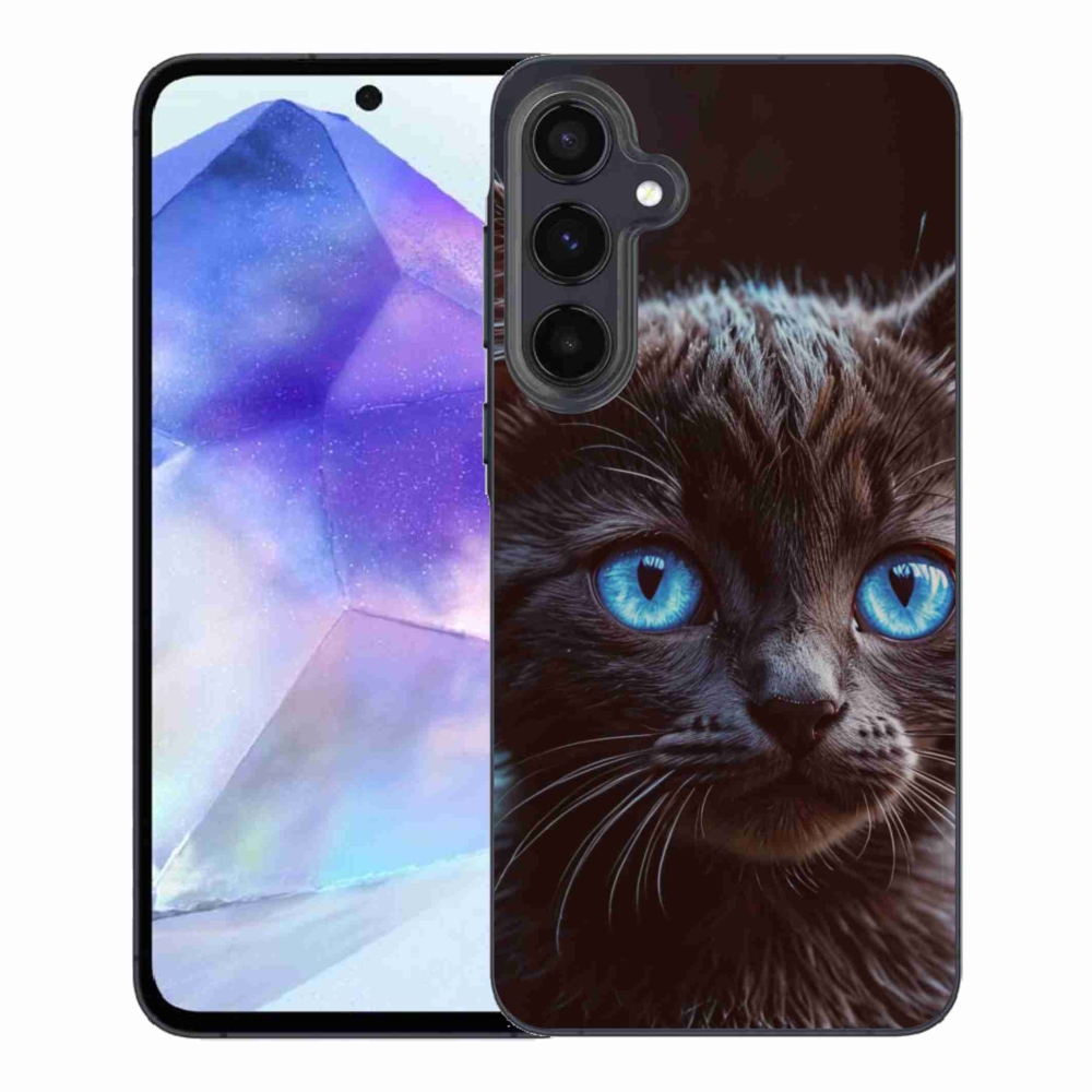 Gélový kryt mmCase na Samsung Galaxy A55 5G - čierne mačiatko 2