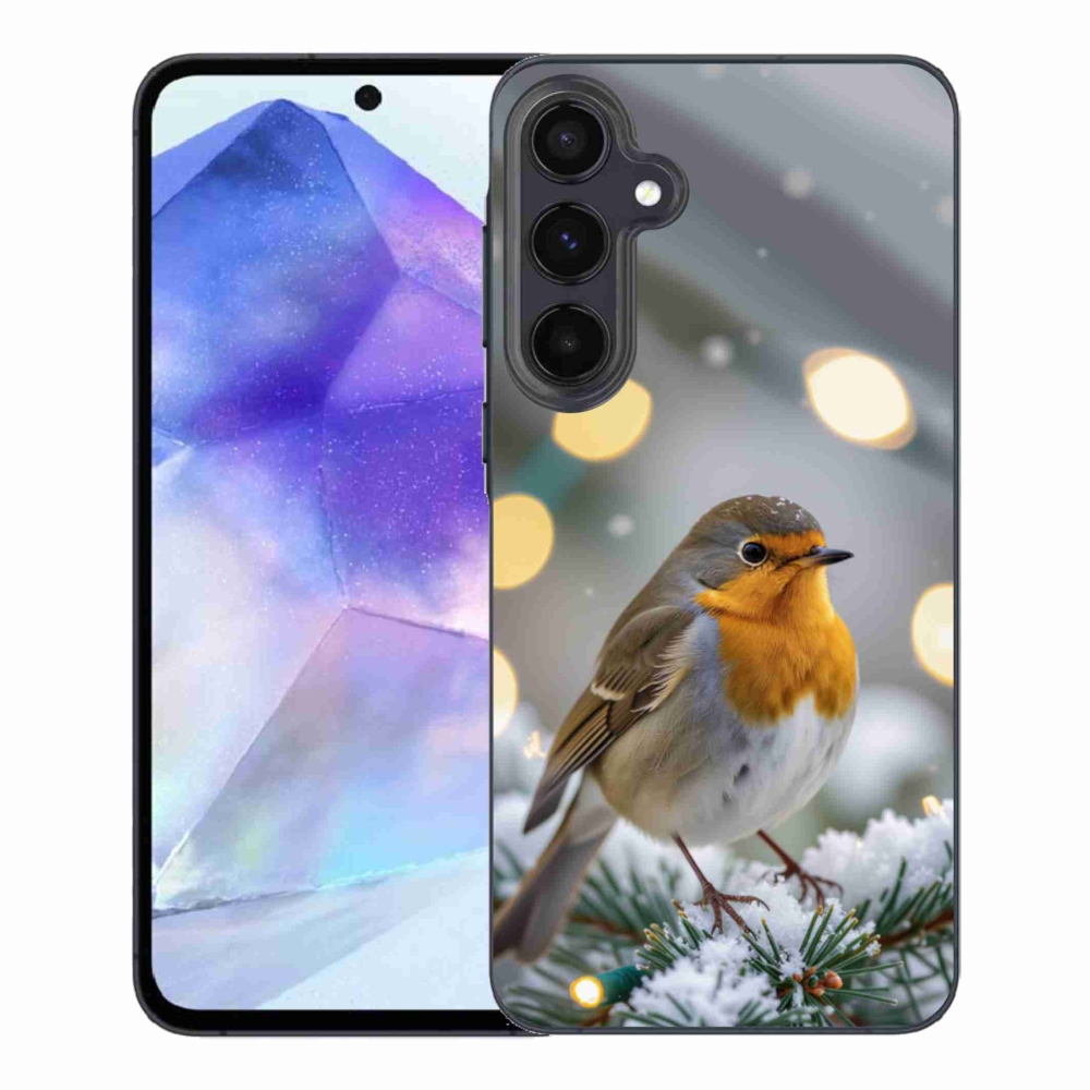 Gélový kryt mmCase na Samsung Galaxy A55 5G - červienka v zime