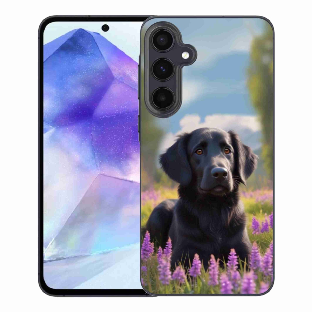 Gélový kryt mmCase na Samsung Galaxy A55 5G - elegantný čierny retriever