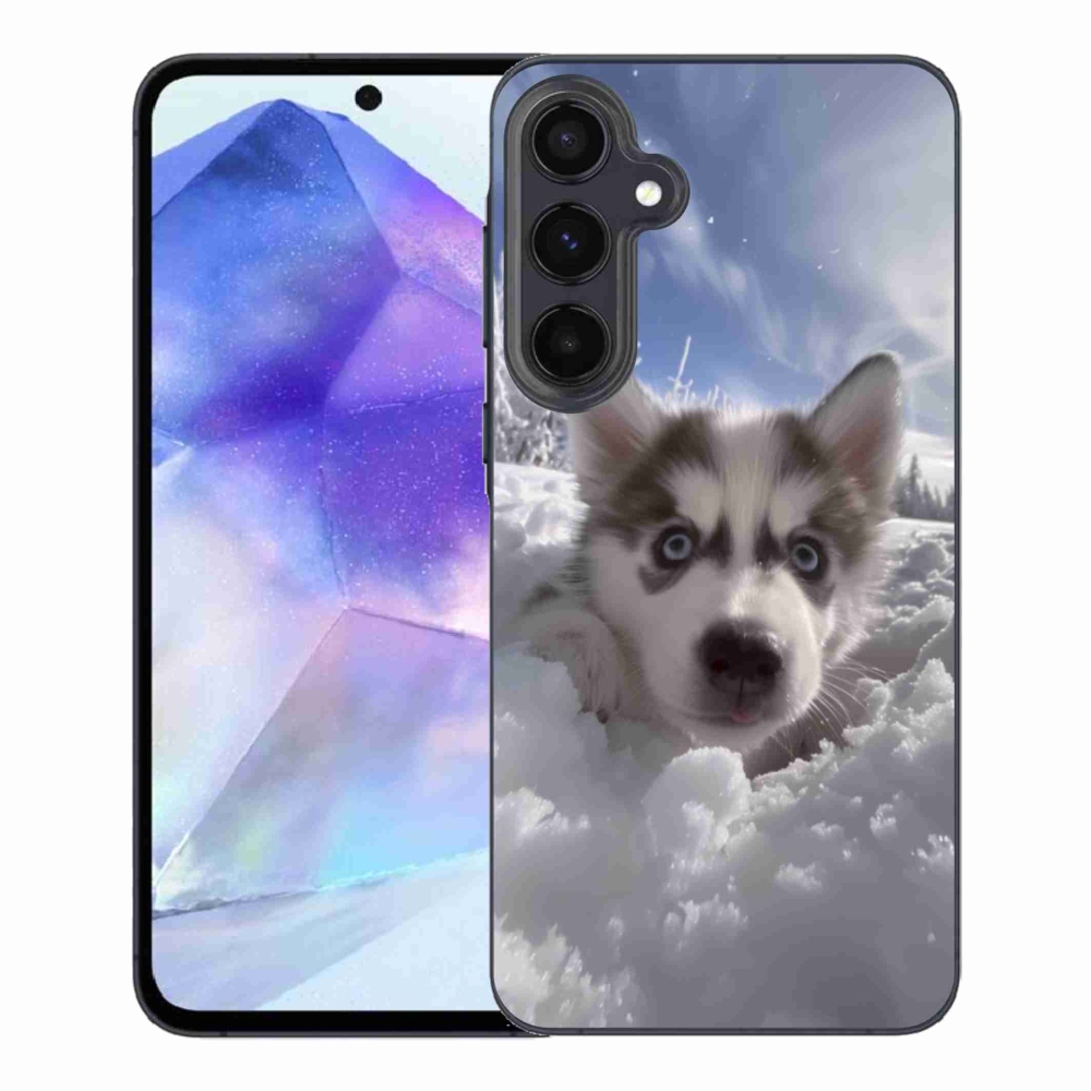 Gélový kryt mmCase na Samsung Galaxy A55 5G - husky v snehu