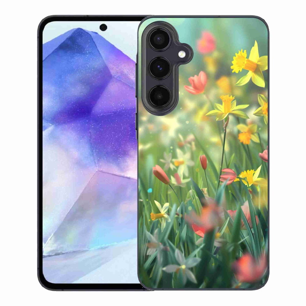 Gélový kryt mmCase na Samsung Galaxy A55 5G - jarné kvety