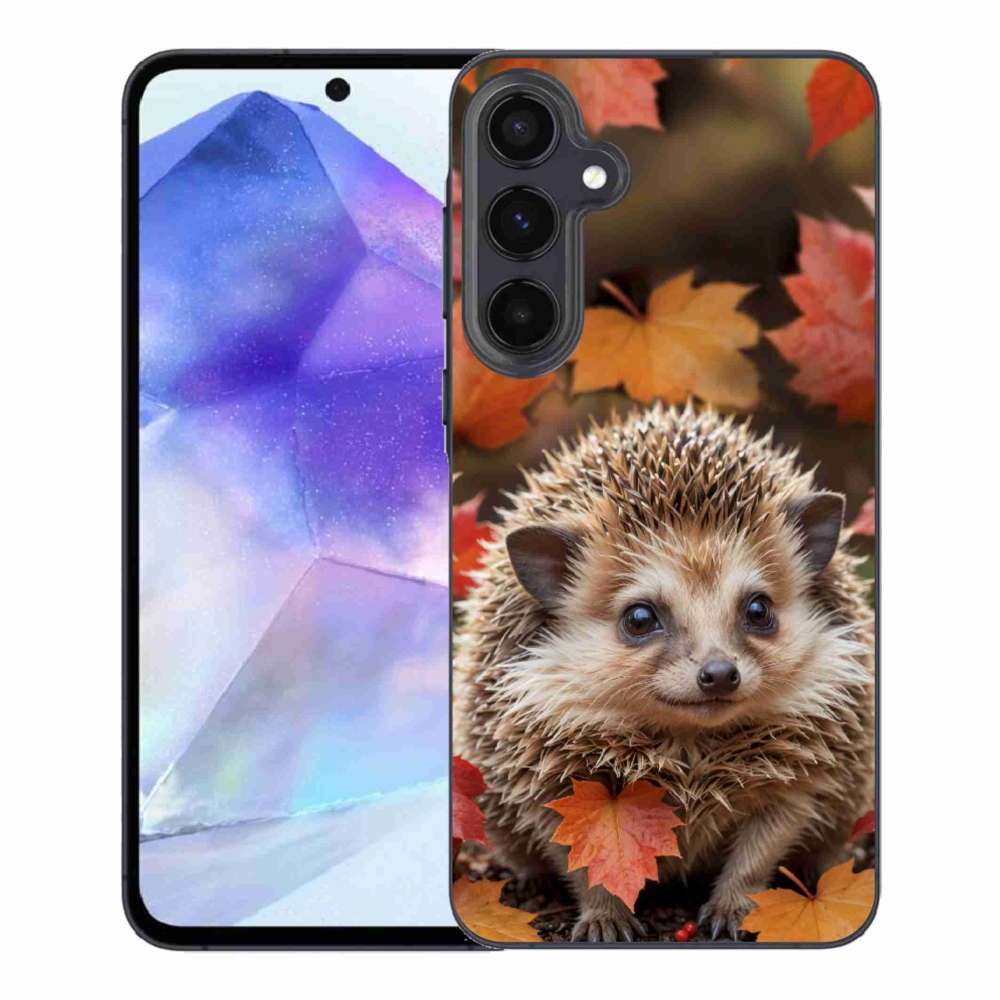 Gélový kryt mmCase na Samsung Galaxy A55 5G - ježko v lístii